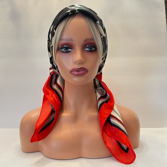 New Inspired Black Multi Colored Fashion Scarf - Picture 5 of 9